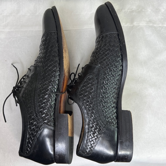 Johnston & Murphy Ellsworth Cap Toe Black Leather Oxford Shoes Size 9M - Picture 13 of 13